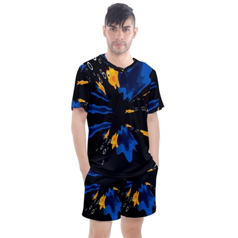 Digital Illusion Men s Mesh Tee And Shorts Set by Sparkle