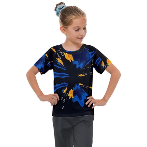 Digital Illusion Kids  Mesh Piece Tee by Sparkle