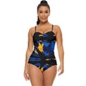 Digital Illusion Retro Full Coverage Swimsuit View1