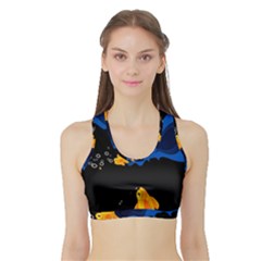 Digital Illusion Sports Bra With Border by Sparkle