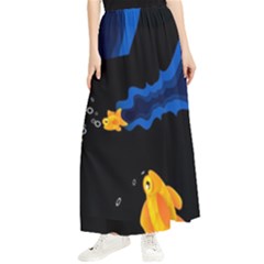 Digital Illusion Maxi Chiffon Skirt