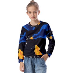 Digital Illusion Kids  Long Sleeve Tee With Frill 