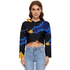 Digital Illusion Women s Lightweight Cropped Hoodie