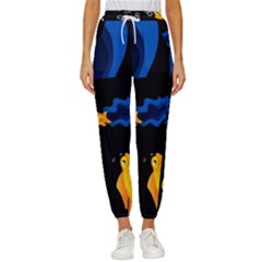 Digital Illusion Cropped Drawstring Pants