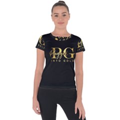 Plugged Into Gold Short Sleeve Sports Top 