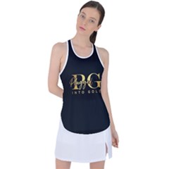 Plugged Into Gold Racer Back Mesh Tank Top