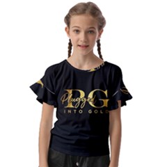 Plugged Into Gold Kids  Cut Out Flutter Sleeves by pluggedintogold