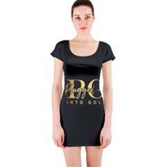 Plugged Into Gold Short Sleeve Bodycon Dress by pluggedintogold