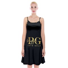 Plugged Into Gold Spaghetti Strap Velvet Dress by pluggedintogold