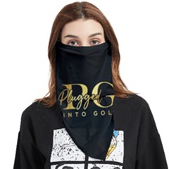 Plugged Into Gold Face Covering Bandana (triangle)