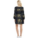 PLUGGED INTO GOLD Tiered Long Sleeve Mini Dress View2