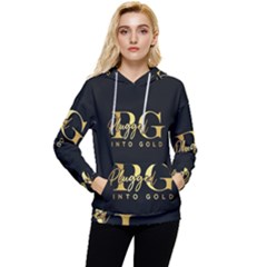 Plugged Into Gold Women s Lightweight Drawstring Hoodie