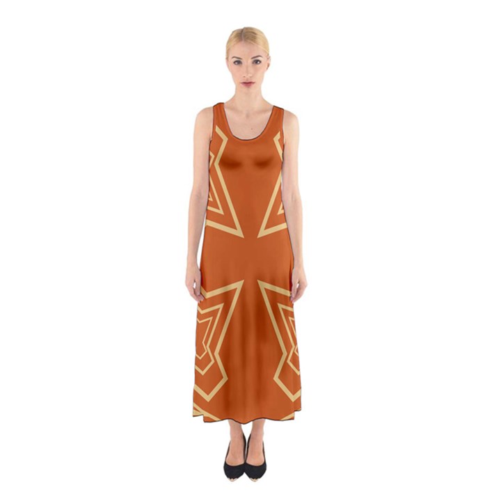 Abstract pattern geometric backgrounds   Sleeveless Maxi Dress