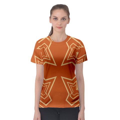 Abstract Pattern Geometric Backgrounds   Women s Sport Mesh Tee by Eskimos