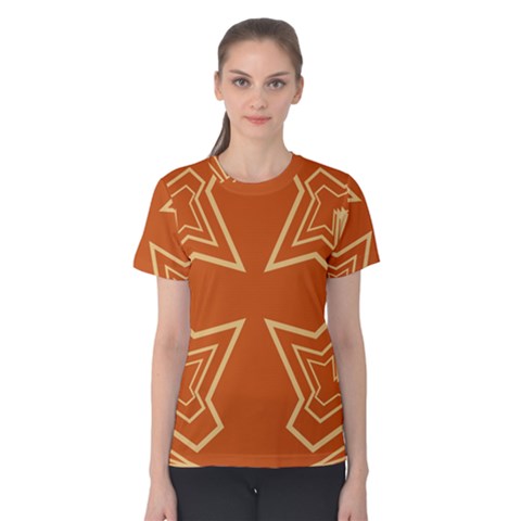 Abstract Pattern Geometric Backgrounds   Women s Cotton Tee by Eskimos