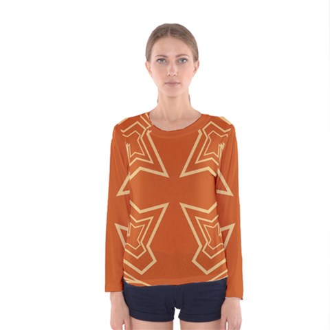 Abstract Pattern Geometric Backgrounds   Women s Long Sleeve Tee by Eskimos