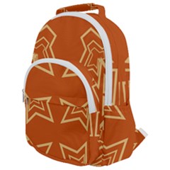 Abstract Pattern Geometric Backgrounds   Rounded Multi Pocket Backpack by Eskimos