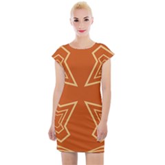 Abstract Pattern Geometric Backgrounds   Cap Sleeve Bodycon Dress by Eskimos