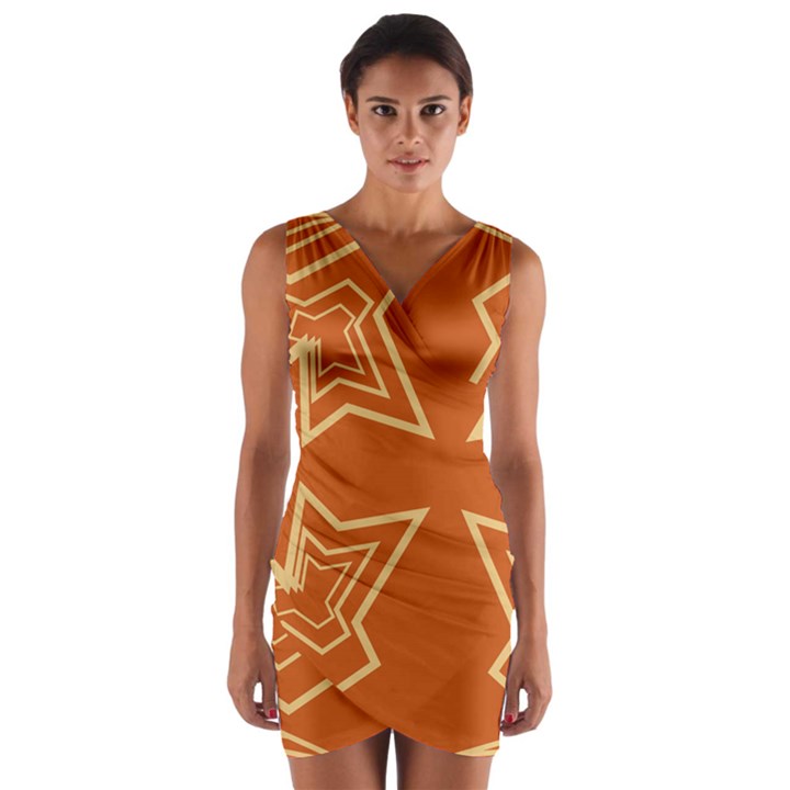 Abstract pattern geometric backgrounds   Wrap Front Bodycon Dress