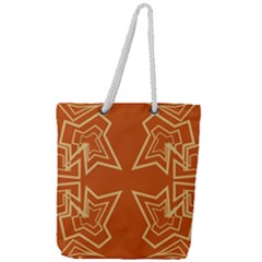 Abstract Pattern Geometric Backgrounds   Full Print Rope Handle Tote (large) by Eskimos