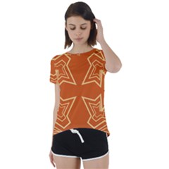 Abstract Pattern Geometric Backgrounds   Short Sleeve Foldover Tee by Eskimos