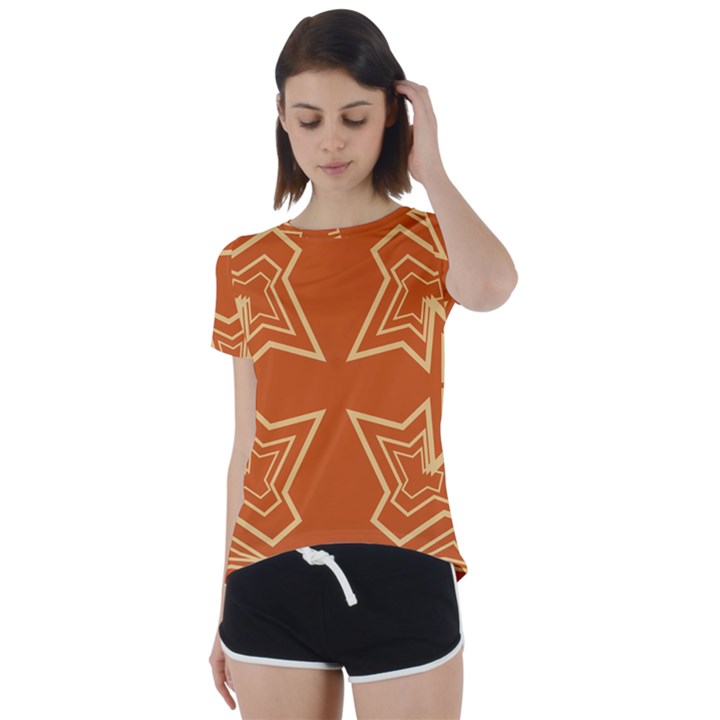 Abstract pattern geometric backgrounds   Short Sleeve Foldover Tee