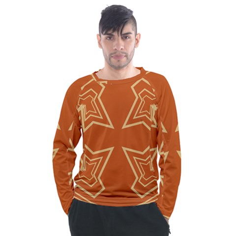 Abstract Pattern Geometric Backgrounds   Men s Long Sleeve Raglan Tee by Eskimos