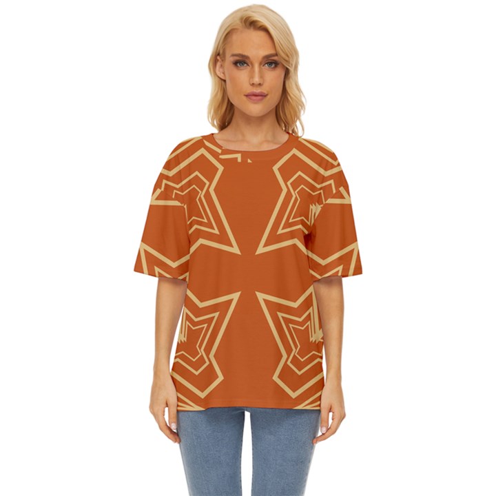 Abstract pattern geometric backgrounds   Oversized Basic Tee