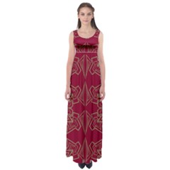 Abstract Pattern Geometric Backgrounds   Empire Waist Maxi Dress