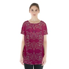 Abstract Pattern Geometric Backgrounds   Skirt Hem Sports Top by Eskimos