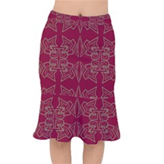 Abstract Pattern Geometric Backgrounds   Short Mermaid Skirt by Eskimos