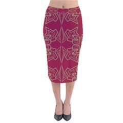 Abstract Pattern Geometric Backgrounds   Velvet Midi Pencil Skirt by Eskimos