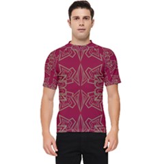 Abstract Pattern Geometric Backgrounds   Men s Short Sleeve Rash Guard by Eskimos