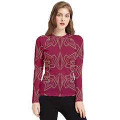 Abstract Pattern Geometric Backgrounds   Women s Long Sleeve Rash Guard