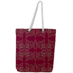 Abstract Pattern Geometric Backgrounds   Full Print Rope Handle Tote (large) by Eskimos