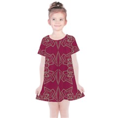 Abstract Pattern Geometric Backgrounds   Kids  Simple Cotton Dress by Eskimos