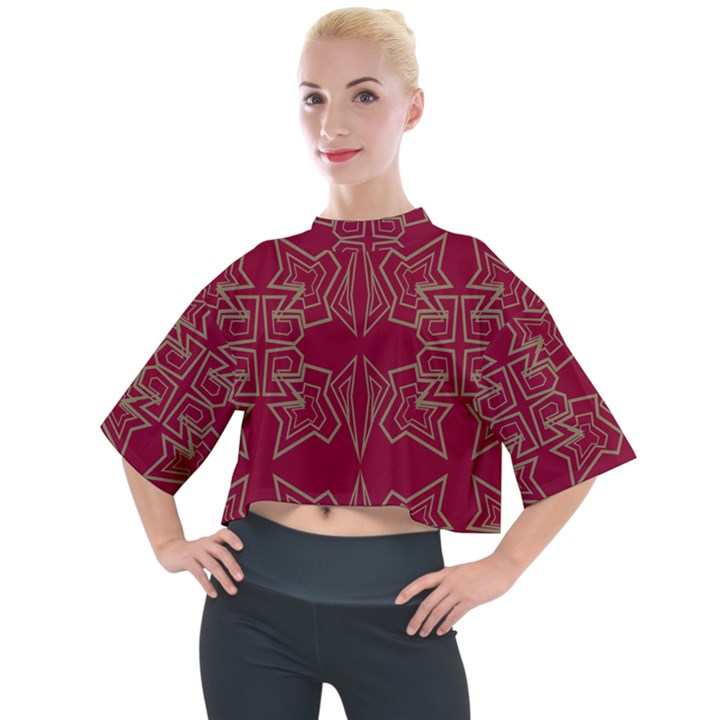 Abstract pattern geometric backgrounds   Mock Neck Tee