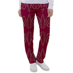 Abstract Pattern Geometric Backgrounds   Women s Casual Pants by Eskimos