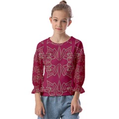 Abstract Pattern Geometric Backgrounds   Kids  Cuff Sleeve Top