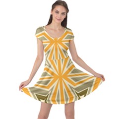 Abstract Pattern Geometric Backgrounds   Cap Sleeve Dress by Eskimos