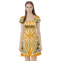 Abstract Pattern Geometric Backgrounds   Short Sleeve Skater Dress by Eskimos