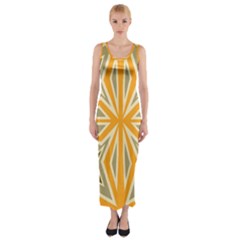 Abstract Pattern Geometric Backgrounds   Fitted Maxi Dress by Eskimos