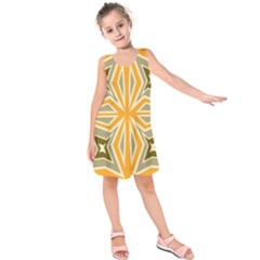 Abstract Pattern Geometric Backgrounds   Kids  Sleeveless Dress by Eskimos