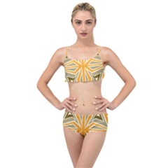 Abstract Pattern Geometric Backgrounds   Layered Top Bikini Set by Eskimos