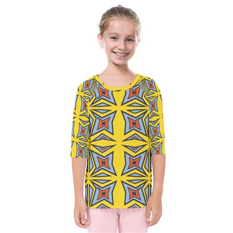 Abstract Pattern Geometric Backgrounds   Kids  Quarter Sleeve Raglan Tee by Eskimos