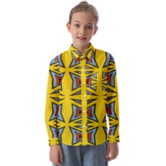 Abstract Pattern Geometric Backgrounds   Kids  Long Sleeve Shirt