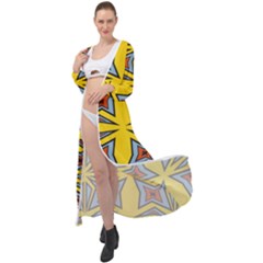 Abstract Pattern Geometric Backgrounds   Maxi Chiffon Beach Wrap by Eskimos