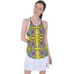 Abstract Pattern Geometric Backgrounds   Racer Back Mesh Tank Top by Eskimos