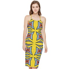 Abstract Pattern Geometric Backgrounds   Bodycon Cross Back Summer Dress