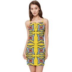 Abstract Pattern Geometric Backgrounds   Summer Tie Front Dress